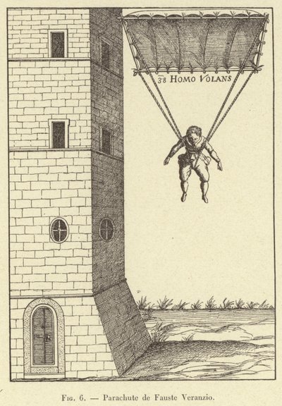Fallschirm von Fauste Veranzio von French School