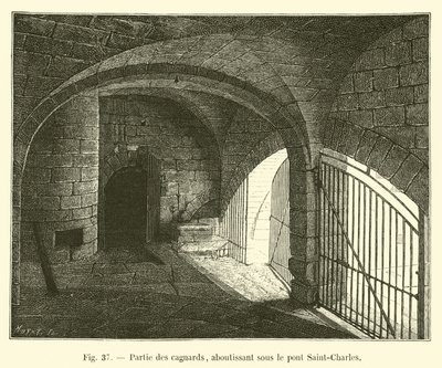 Teil der Cagnards, endend unter der Brücke Saint-Charles von French School