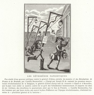 Patriotische Straßenlaternen von French School