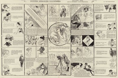 Petites annonces illustrees (Gravur) von French School