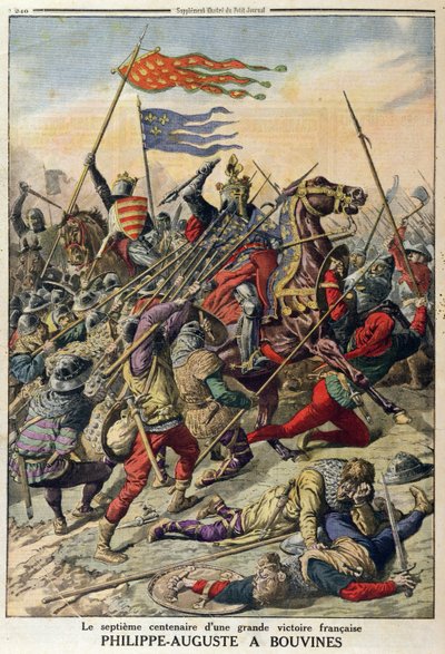 Philippe-Auguste bei Bouvines, Illustration aus Le Petit Journal, 27. Juli 1914 von French School