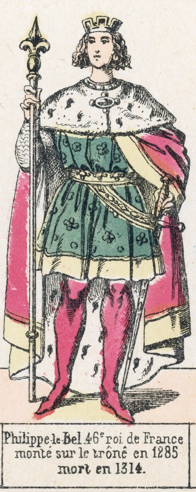 Philippe-le-Bel, 46. König von Frankreich, bestieg den Thron 1285, gestorben 1314 von French School