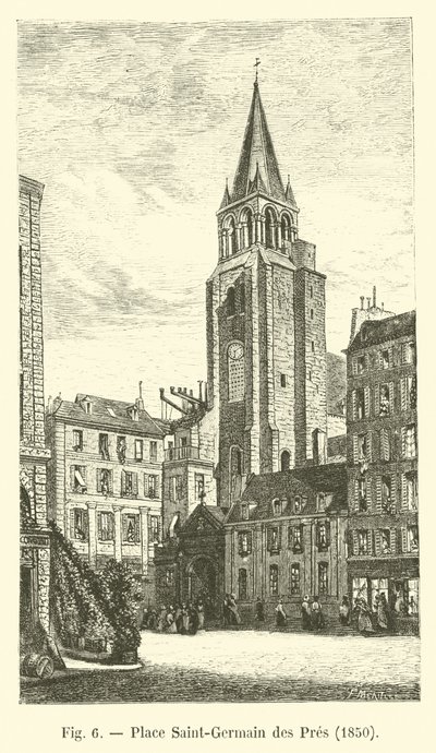 Place Saint-Germain des Prés, 1850 von French School