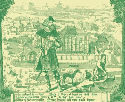 Plan von Clermont en Beauvais von French School