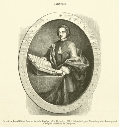 Porträt von Jean-Philippe Baratier von French School