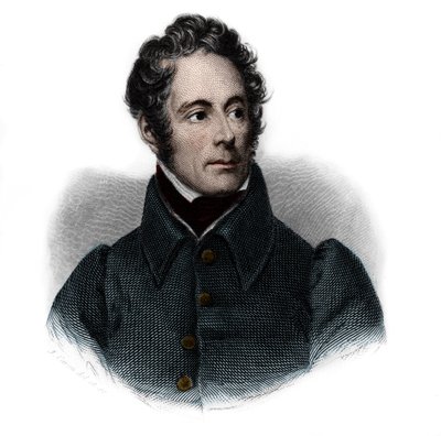 Porträt von Alphonse de Lamartine (1791-1869), französischer Schriftsteller, Dichter und Politiker. in 