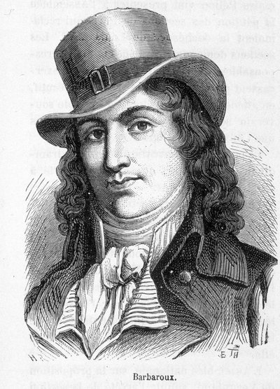 Porträt von Charles Jean Marie Barbaroux (1767 - 1794), ein französischer Politiker, der die Marseille-Föderierten anführte, als die Tuilerien 1792 eingenommen wurden von French School