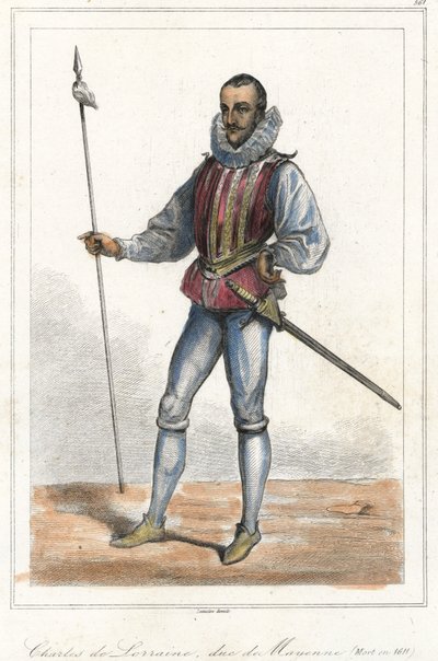Porträt von Charles de Lorraine, Herzog von Mayenne (1554-1611), französischer Prinz. Nach Henri, Herzog von Guise, war er Anführer der Liga (1589). von French School