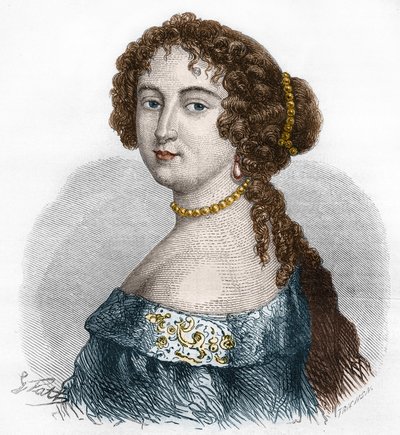 Porträt von Françoise Athénaïs de Rochechouart de Mortemart, Marquise de Montespan (1640-1707). Gravur von 1879. von French School