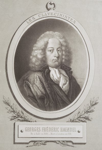 Porträt von Georg Friedrich Händel (1685-1759) von French School