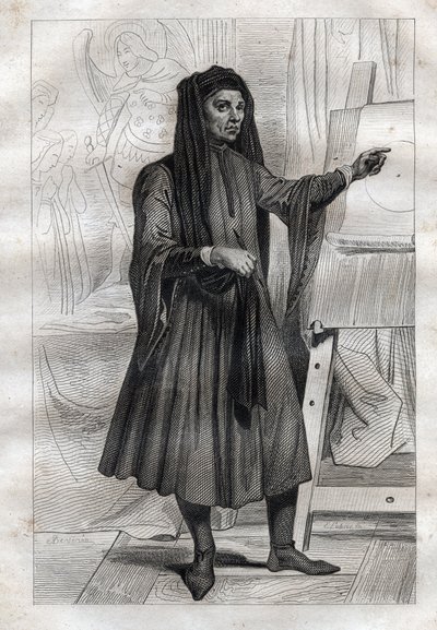 Porträt des italienischen Malers Giotto di Bondone (Ambrogiotto di Bondone) von French School
