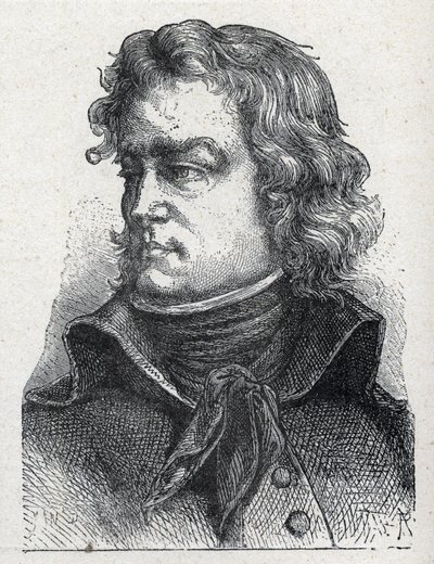Porträt von Jean Baptiste Camille de Canclaux (1740-1817), französischer General der Revolution. Gravur von 1889. von French School