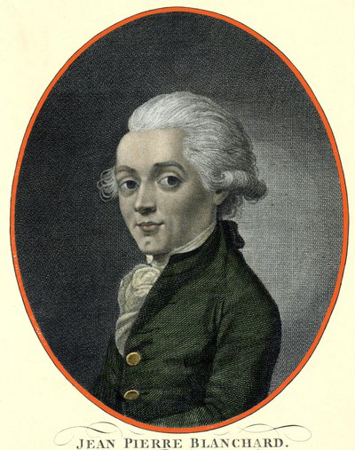 Porträt von Jean Pierre (Jean-Pierre) Blanchard (1753-1809), französischer Aeronaut. von French School