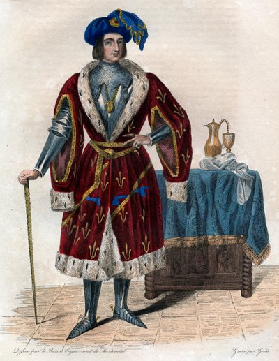Porträt von Johann von Orléans, Graf von Dunois (Bastard von Orléans) (1402-1468) von French School