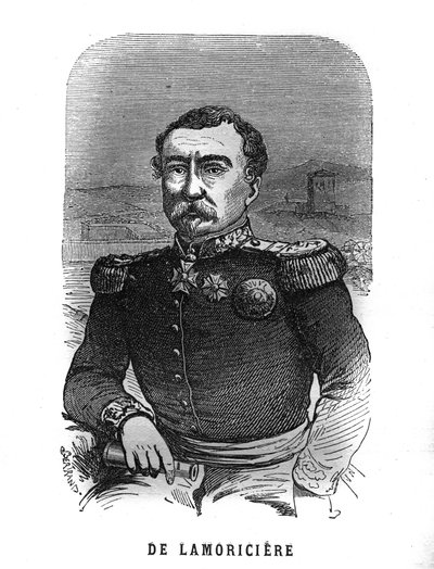 Porträt von Joseph Vantini, genannt Youssouf (1808-1866), französischer General. Gravur in „Les Illustrations De L