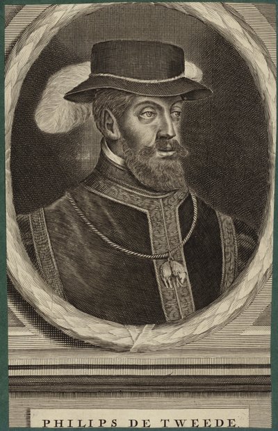 Porträt von König Philipp II. von Spanien von French School