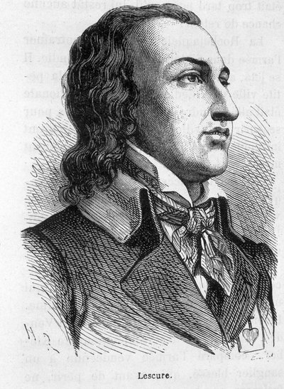 Porträt von Lescure, Vendée-Chef (1766-1793) - in „Die Geschichte Frankreichs“ von Henri Martin von French School