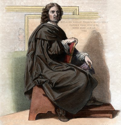 Porträt von Nicolas Poussin (1594-1665), französischer Maler von French School