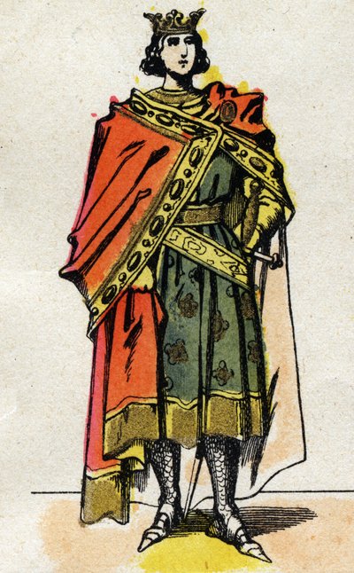 Porträt von Philipp V. der Lange (1294 - 1322), König von Frankreich. von French School