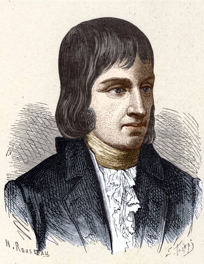 Porträt von Philippe Lebon (1769 - 1804), französischer Ingenieur und Chemiker (Erfinder der Gasbeleuchtung) - in „Album de la Science; berühmte Wissenschaftler; Große Entdeckungen“ 1896 von French School