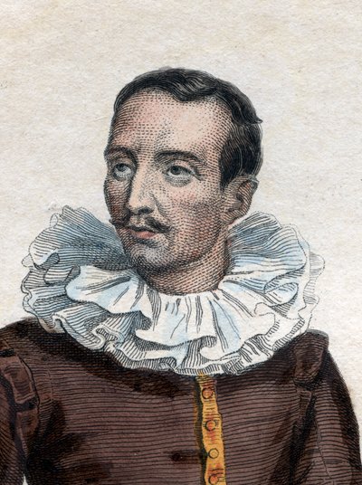 Porträt von Pierre de Bourdeille, Seigneur (und Abt) de Brantôme (1535-1614), französischer Historiker, Soldat und Biograf von French School