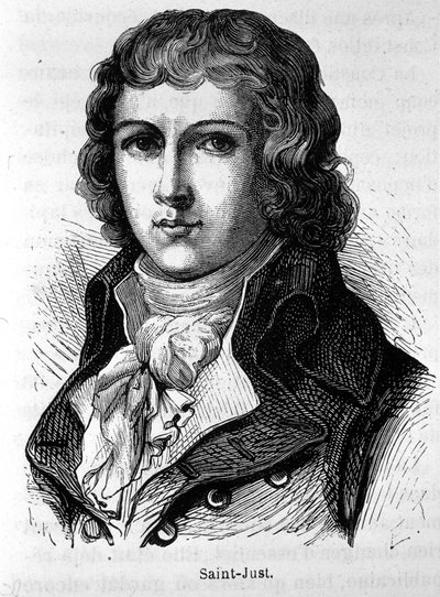 Porträt von Saint-Just (1767 - 1794) - in „L