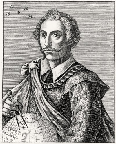 Porträt von Thomas Cavendish (1560-92), graviert von L. Armessin von French School