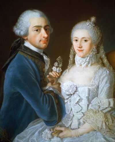 Porträt eines verheirateten Paares, 1752 von French School
