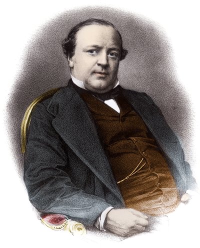 Porträt des französischen Anwalts Charles Alexandre Lachaud (1818-1882) - Gravur des 19. Jahrhunderts. Private Sammlung von French School
