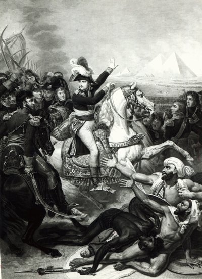 Darstellung Napoleons als siegreicher Held in Ägypten von French School