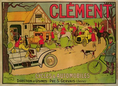 Plakat für Cycles & Motorcars Clement, Pre Saint-Gervais, 1906 von French School