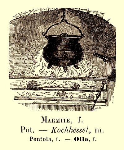 Topf-Illustration aus Album Vocabulaire, ca. 1880 von French School