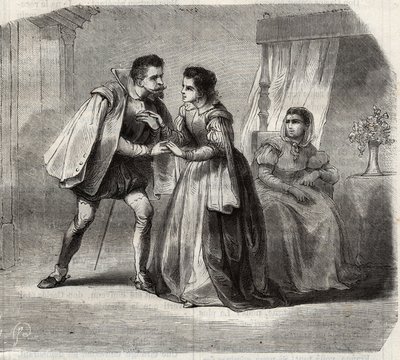 Prinz Don Carlos (1545-1568) mit den Brautjungfern der Königin Elisabeth von Frankreich (Isabelle de Valois) von French School