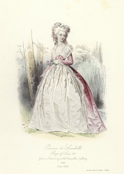 Prinzessin de Lamballe, Regierungszeit von Ludwig XVI. von Frankreich von French School