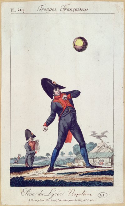 Schüler des Lycee Napoleon beim Ballspielen, ca. 1805 von French School