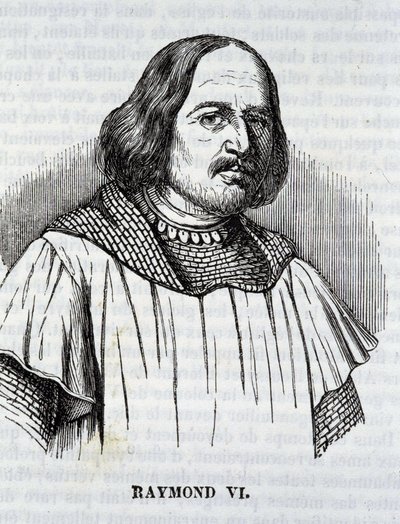 Raymond VI. in „La Mosaique du midi“, Toulouse von French School