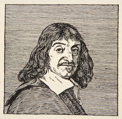 Rene Descartes, Kopie von Boris Mestchersky, Illustration aus Histoire de la Nation Francaise, Sciences, Bände I & II, von Gabriel Hanotaux, 1924 von French School