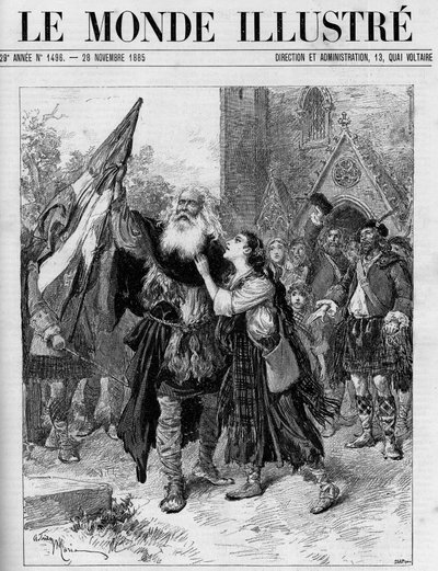 Darstellung des Dramas in fünf Akten „Les Jacobites“ von Francois Coppee (1842-1908) am Theatre de l