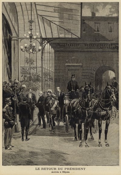 Rückkehr des französischen Präsidenten Felix Faure von seinem Besuch in Russland, 1897 von French School