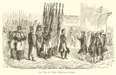 Rückkehr der kaiserlichen Garde (Gravur) von French School