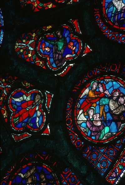 Rosettenfenster (Detail) von French School