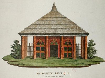 Rustikales Haus im Jardin des Plantes, Paris von French School