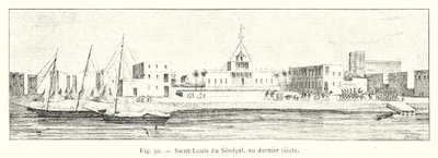Saint-Louis du Senegal, im letzten Jahrhundert (Gravur) von French School