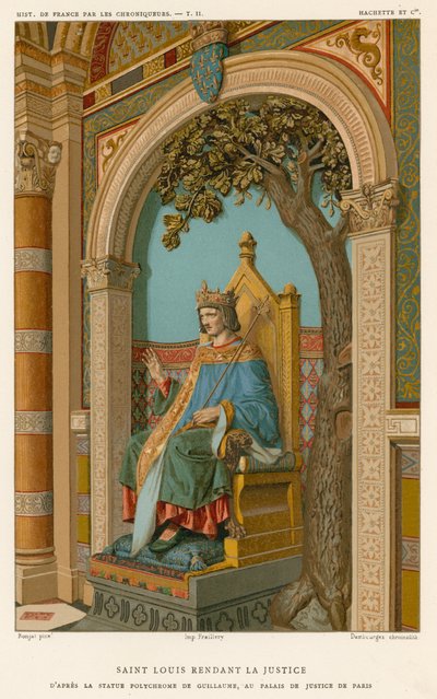 Heiliger Ludwig, der Gerechtigkeit übt von French School