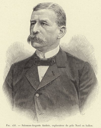 Salomon-Auguste Andree, Nordpol-Entdecker im Ballon von French School