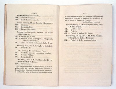 Eintrag im Salon des Refuses-Katalog für Whistlers Dame Blanche (Symphony in White No.1: The White Girl) 1863 von French School