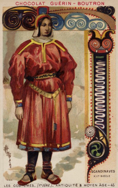 Skandinavisches Kostüm, 12. Jahrhundert von French School