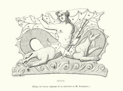 Skylla, antike griechische Bronzefigur von French School