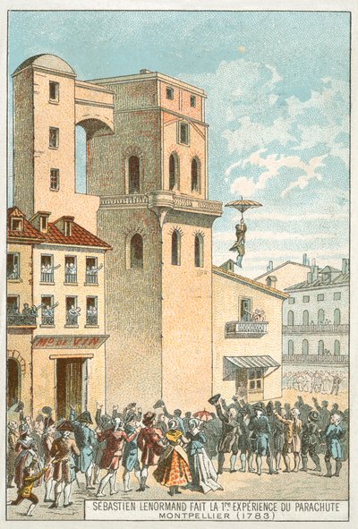 Sebastien Lenormand macht den ersten Fallschirmsprung, Montpellier von French School