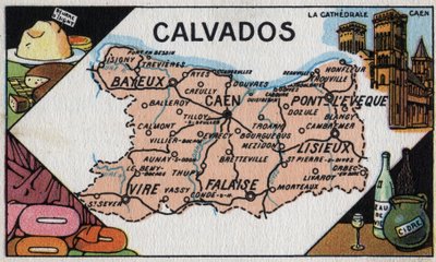 Serie der französischen Departementkarten: Le Calvados, Anfang des 20. Jahrhunderts von French School